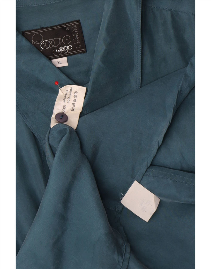 Camisa BOOGIE Hombre XL Seda Azul