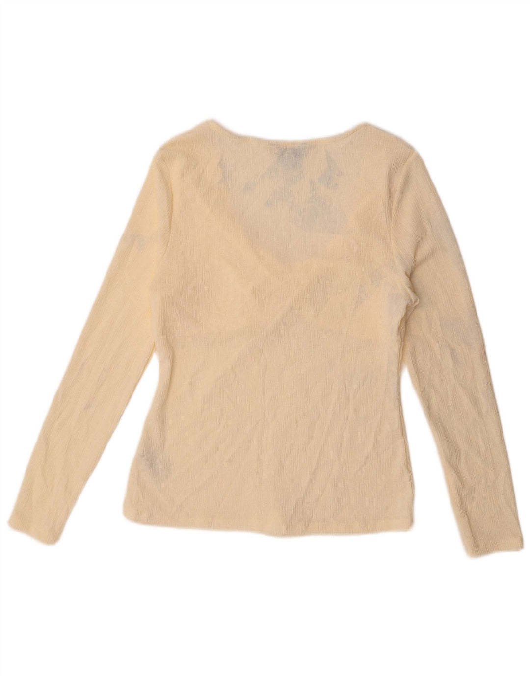 Marks & Spencer Blusa de manga larga para mujer UK 44 Poliéster beige medio