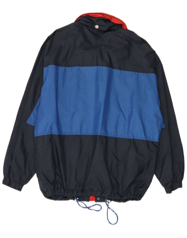 Brugi Chaqueta cortavientos holgada para hombre UK 40 Large Azul marino Colorblock