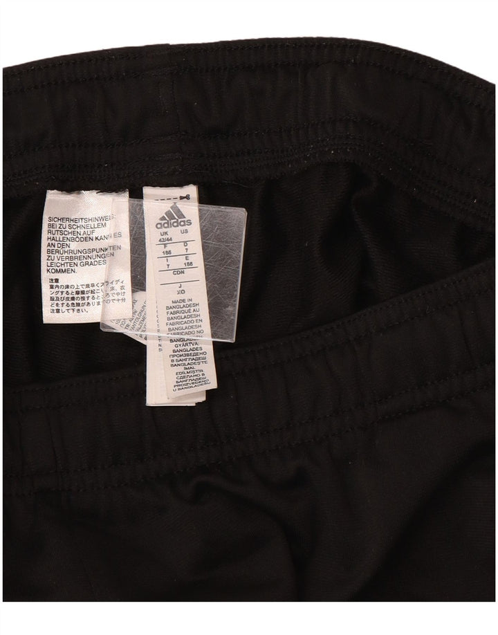 Adidas Pantalones de chándal para hombre UK 42/44 Large Negro Poliéster