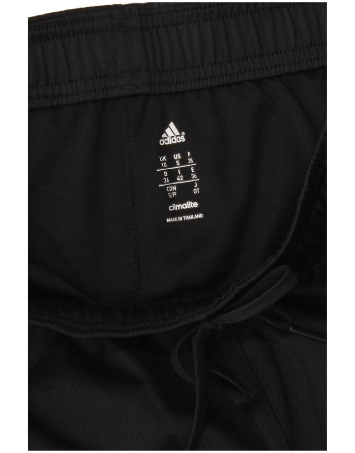 Adidas Mujer Climalite Chándal Pantalones UK 10 Pequeño Negro Poliéster