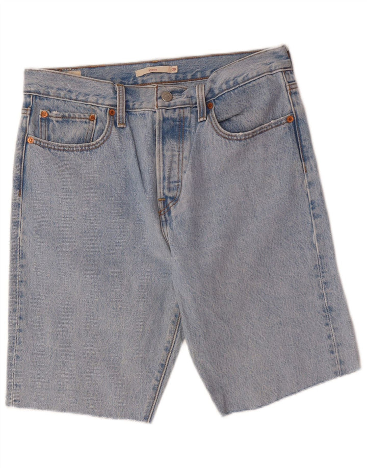 LEVI'S Mujer Wedgie Denim Shorts W30 Algodón Azul Medio