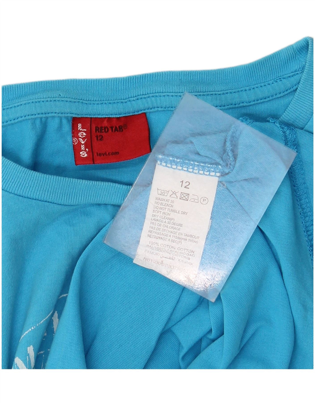 LEVI'S Camiseta gráfica para niño Top 11-12 años Azul Algodón