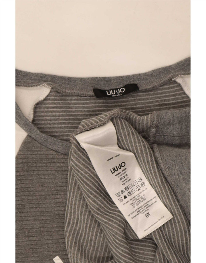 Liu Jo - Sudadera con gráfico para mujer, talla 44, color gris medio