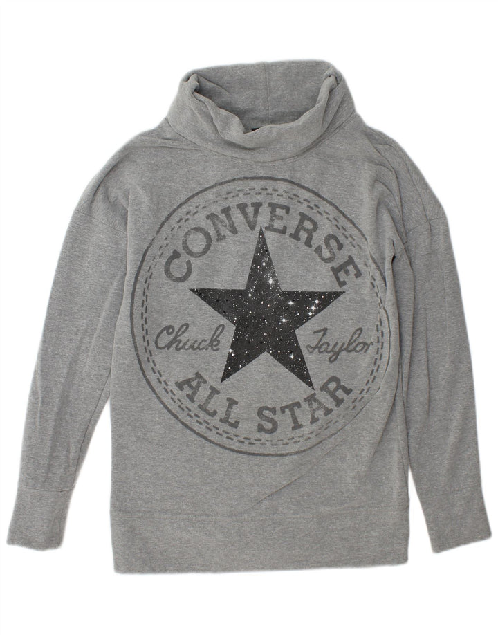 Converse Chuck Taylor - Sudadera con gráfico para mujer, talla 14, color gris medio
