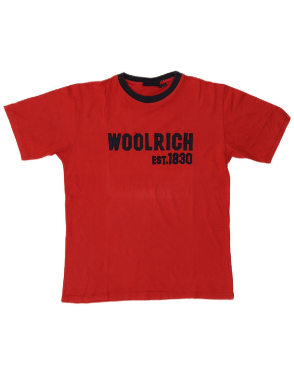 WOOLRICH Camiseta gráfica para hombre Top Medium Red Cotton