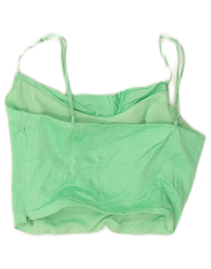 Zara Mujer Crop Cami Top UK 6 XS Verde