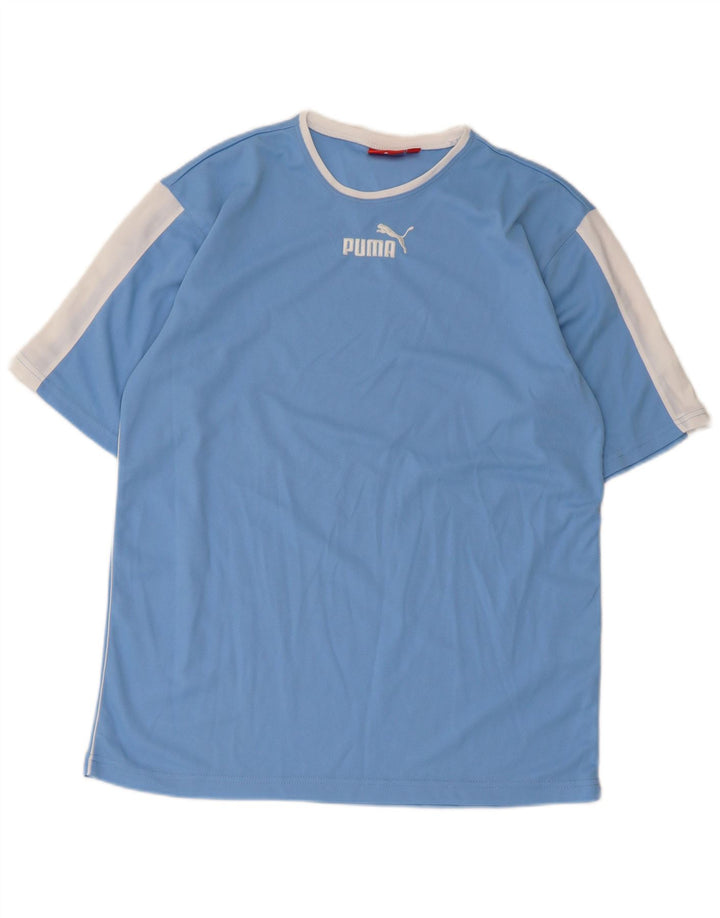 Camiseta Puma Hombre Top Azul Medio Colorblock Poliéster