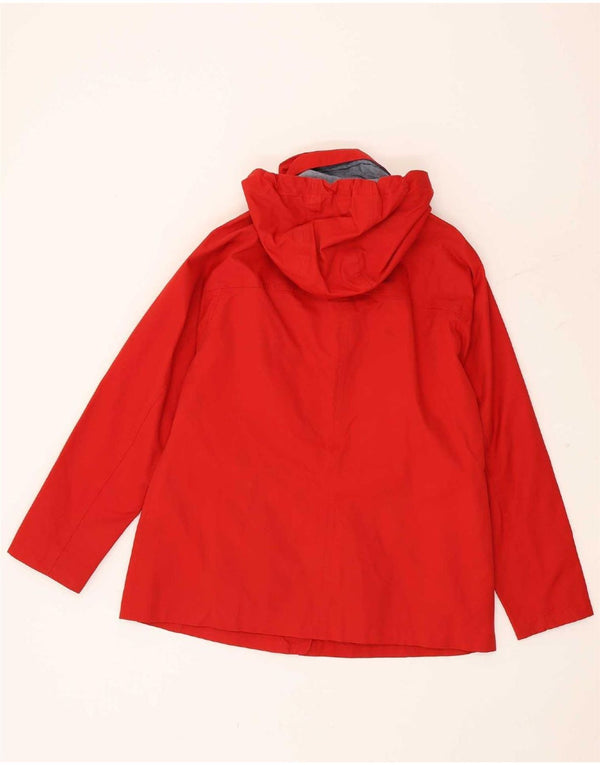 Chaqueta impermeable con capucha para mujer Fat Face UK 44 Grande Algodón rojo