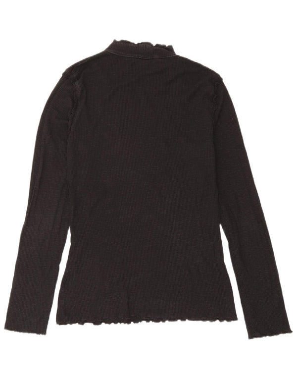 Marks & Spencer Top para mujer de manga larga UK 44 Mediano Algodón negro
