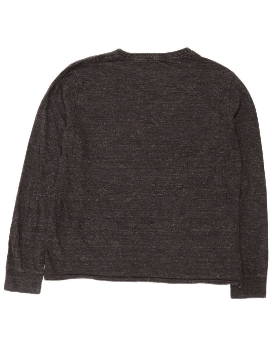 SUPERDRY Camiseta de manga larga para hombre 2XL Algodón moteado gris