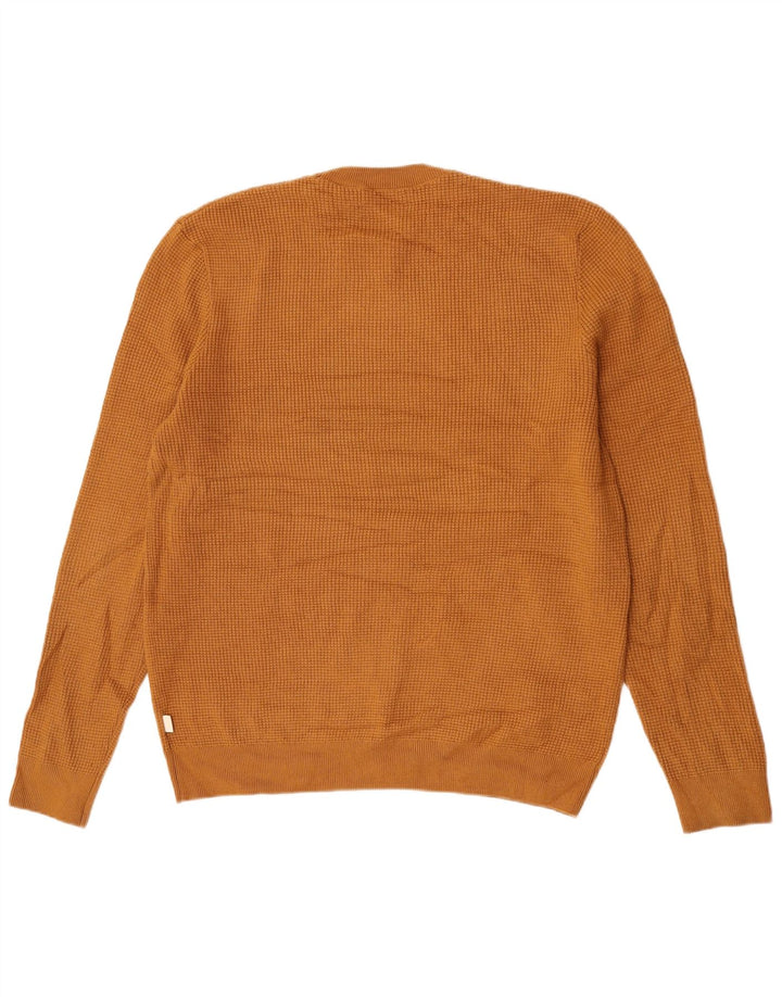 Marks & Spencer - Jersey de cuello redondo para hombre, talla grande, algodón beige
