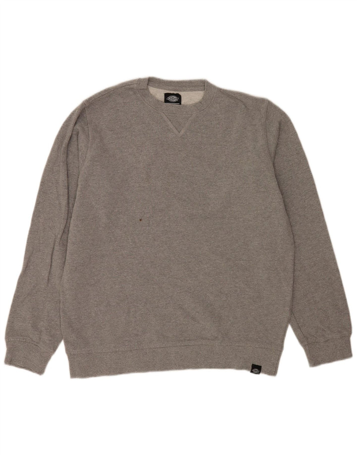 Dickies Hombre Sudadera Jumper Grande Gris Algodón