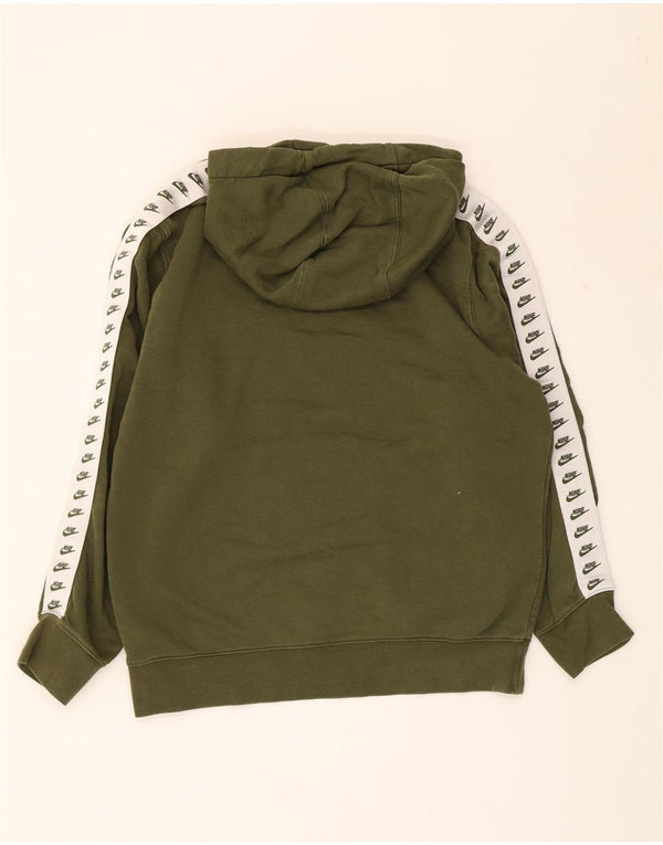 NIKE Jersey con capucha gráfica para mujer UK 40 Algodón color caqui mediano