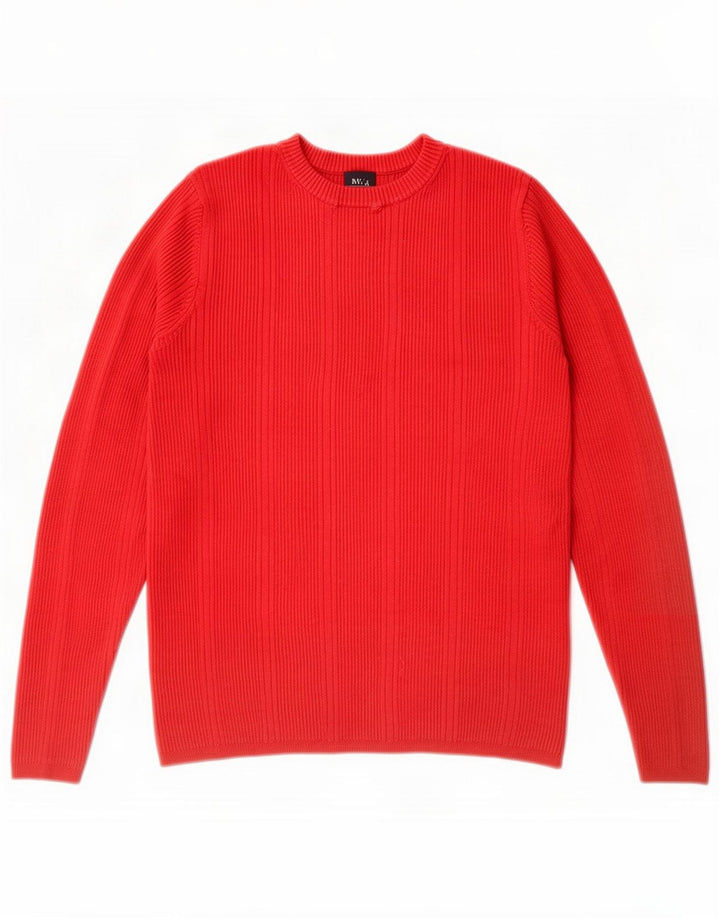 Marks & Spencer Camiseta de manga larga para mujer UK 44 Viscosa roja mediana