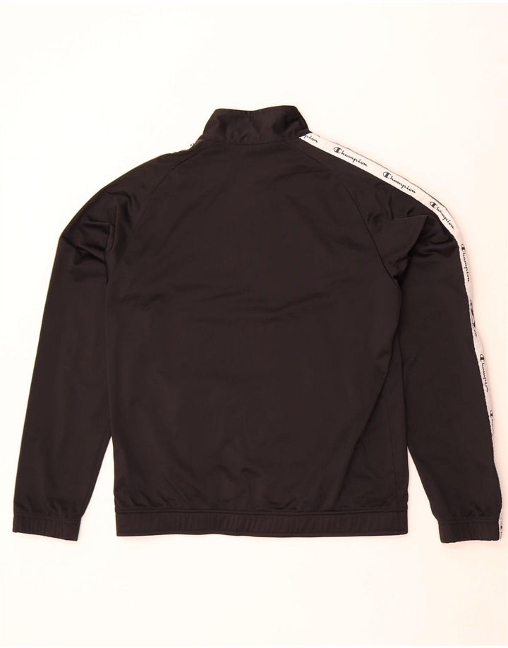 Champion Chaqueta de chándal gráfica para hombre XL Poliéster con bloques de color negro