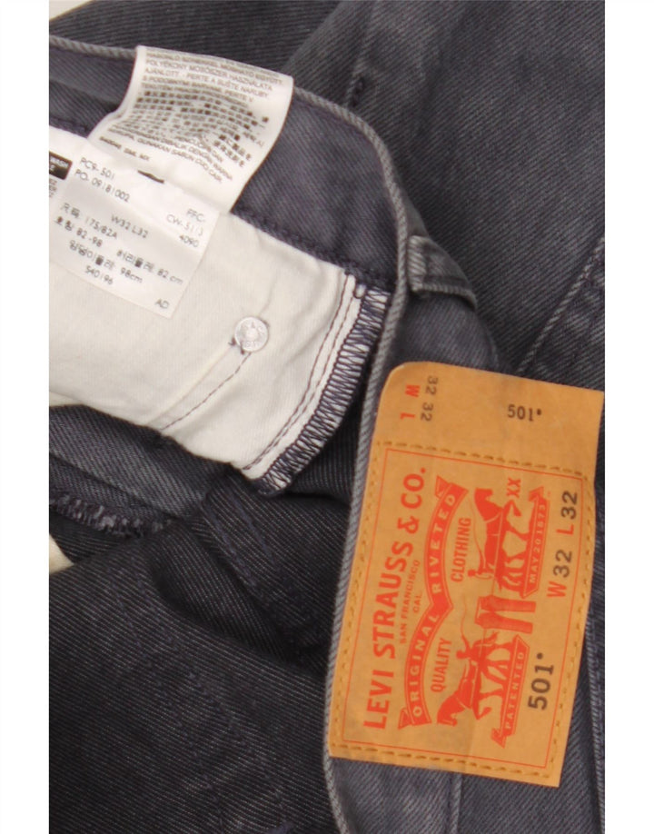 Levi's Vaqueros rectos 501 para hombre W32 L32 Algodón gris