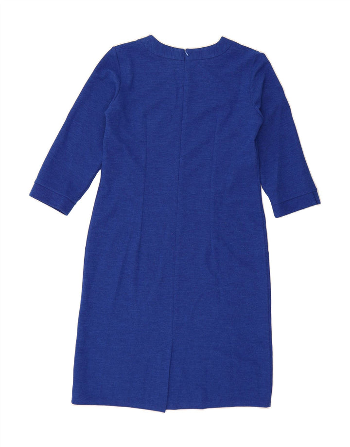 VINTAGE Womens 3/4 Sleeve Sheath Dress IT 42 Medium Blue Vintage Vintage and Second-Hand Vintage from Messina Hembry 