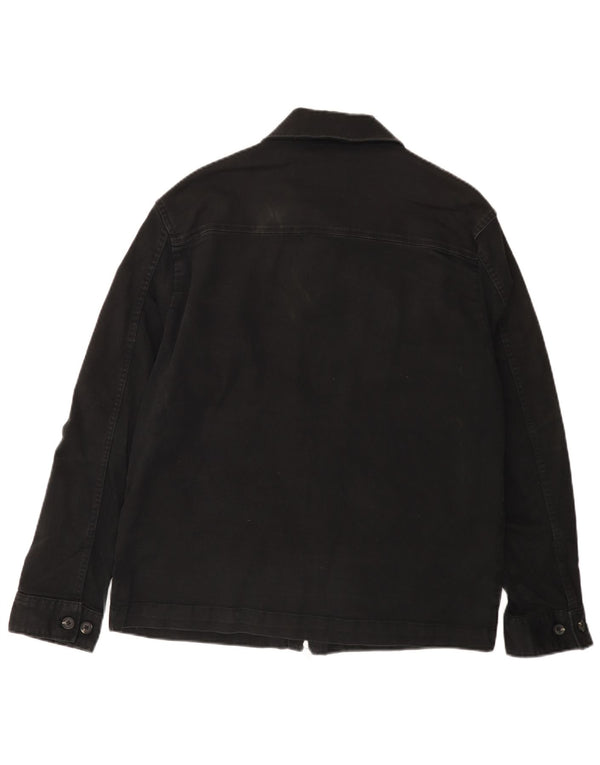 Zara Chaqueta Vaquera Hombre UK 42 XL Algodón Negro
