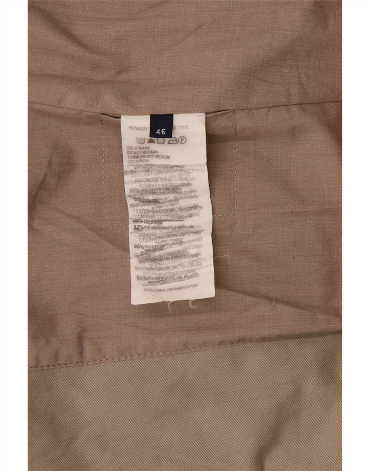 Chaqueta Blazer Mujer Trussardi Jeans 2 Botones IT 46 Large Algodón Beige