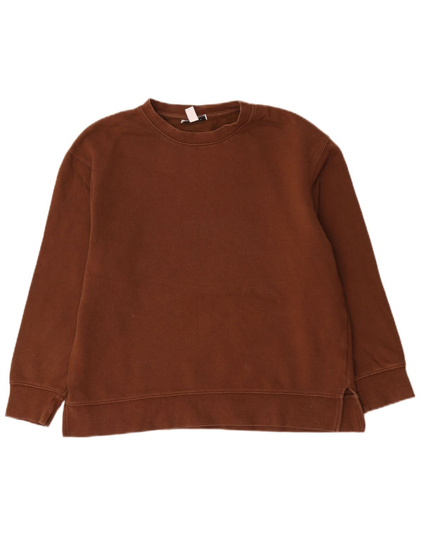 Topshop Hombre Loose Fit Sudadera Jumper Small Marrón Algodón
