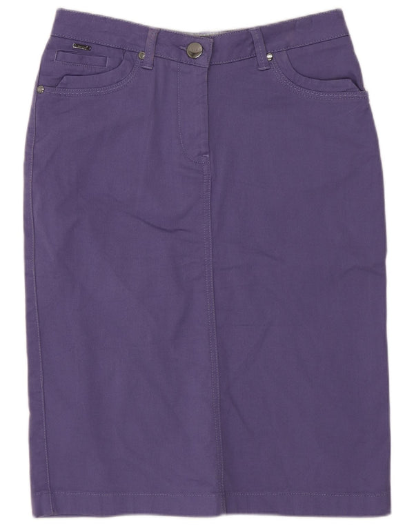 Marks & Spencer Falda Lápiz Per Una Regular para Mujer UK 8 Small W26 Púrpura
