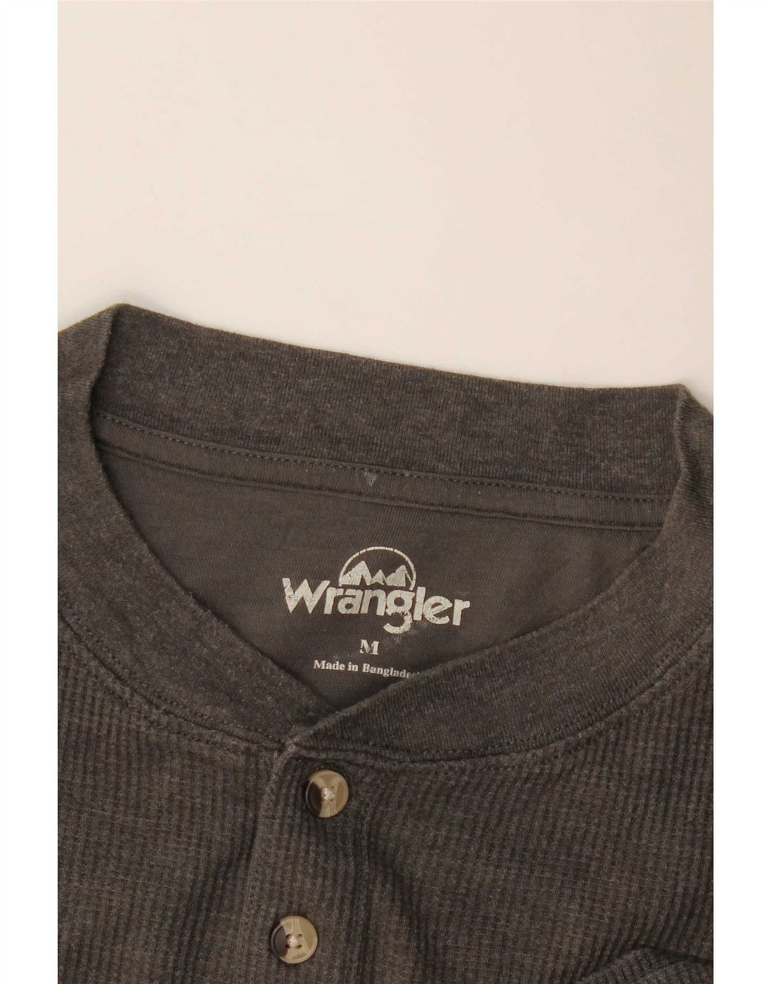 Camiseta Wrangler Hombre Manga Larga Gris Medio