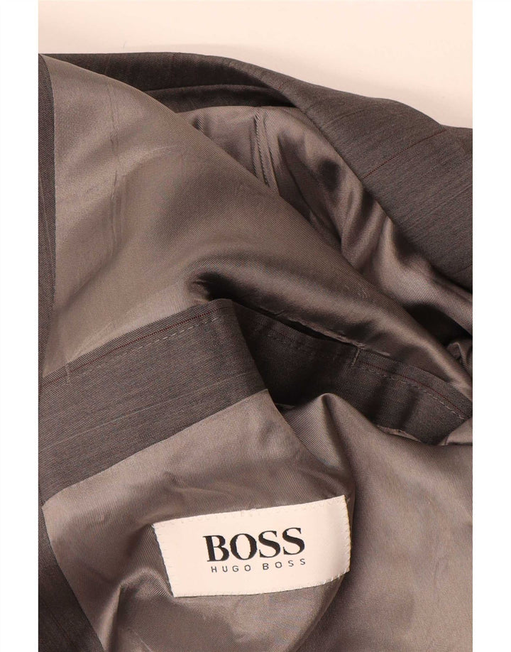 Hugo Boss Chaqueta tipo blazer con doble botonadura para hombre IT 50 Lana a rayas gris grande
