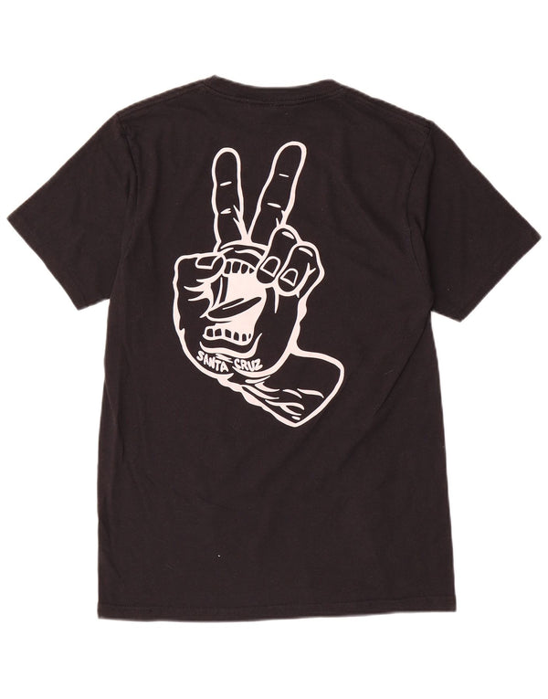 Santa Cruz Mens Eco Graphic Camiseta Top Pequeño Negro