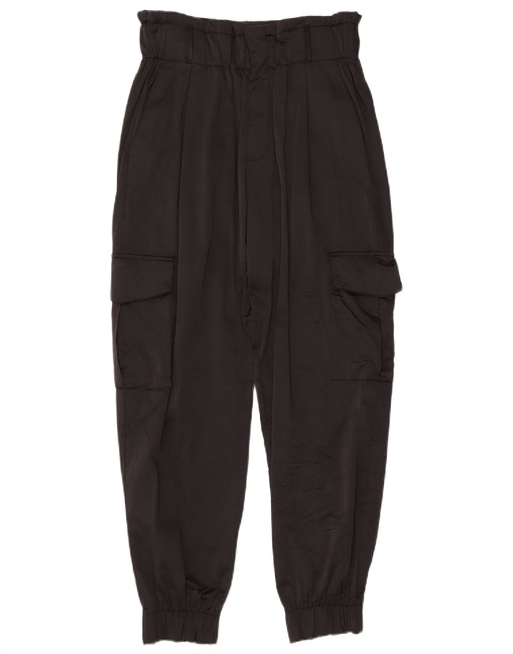 Zara Mujer Joggers Pantalones Cargo Medianos W28 L26 Negro