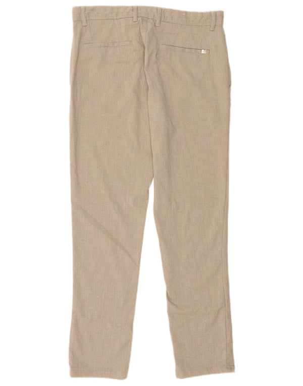Zara Hombre Pantalón Chino Recto EU 40 Medium W31 L28 Poliéster Beige