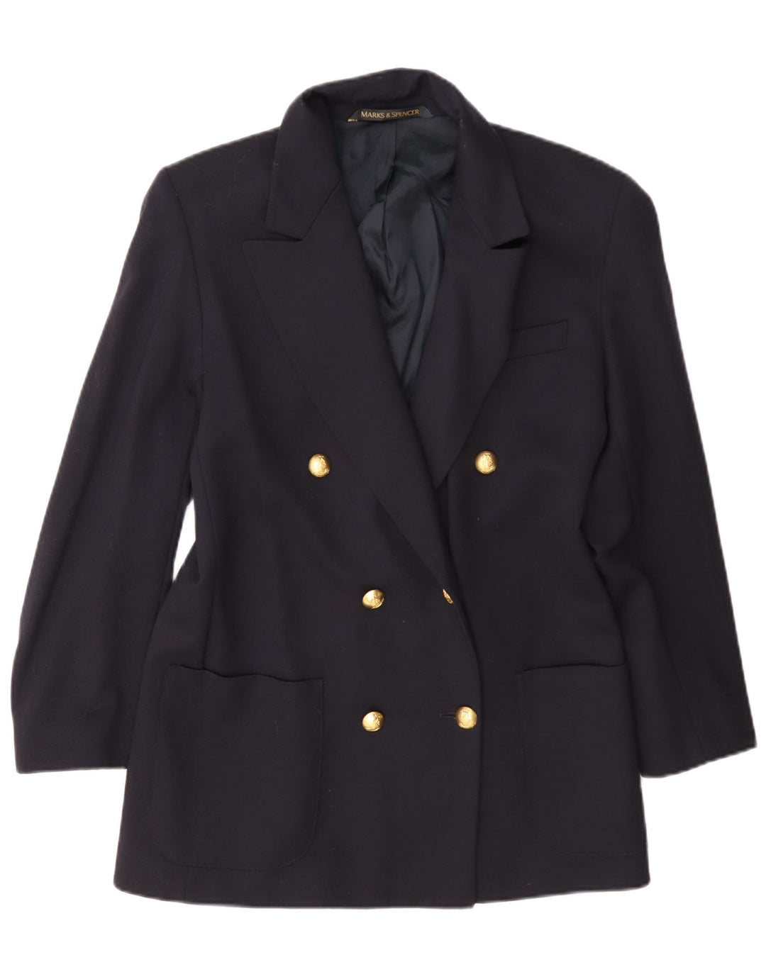 Marks & Spencer Chaqueta tipo blazer extragrande para mujer UK 10 Small Azul marino