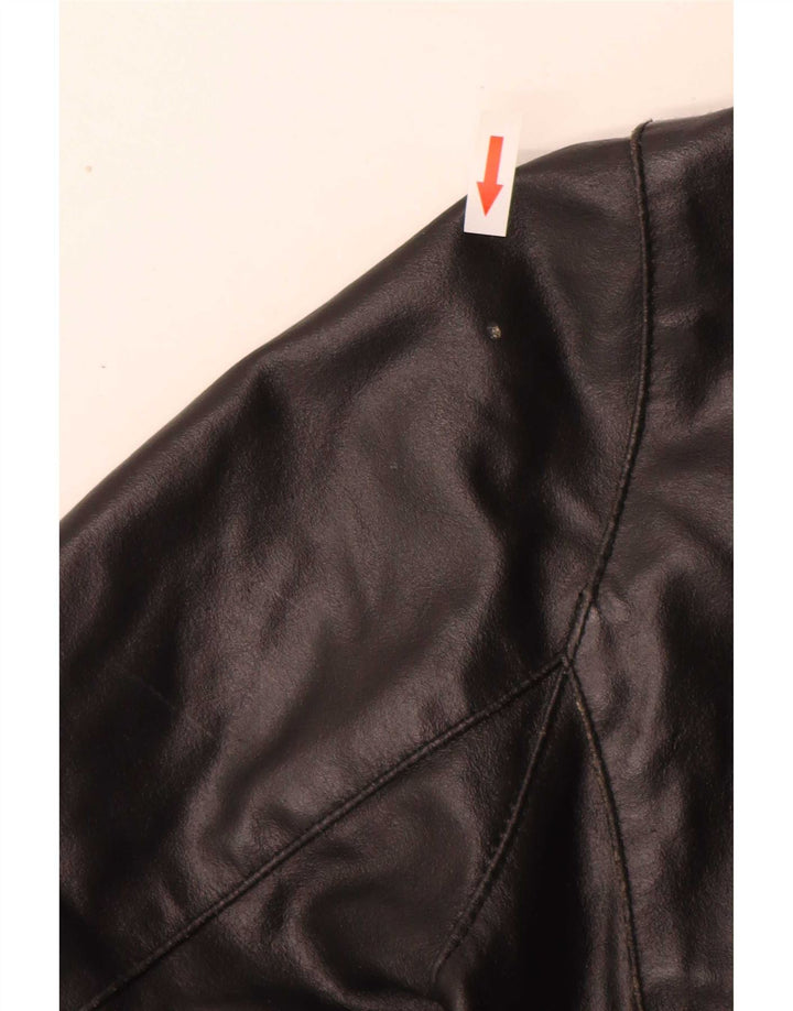Vera Pelle Chaqueta de cuero para mujer IT 44 Mediana Negro