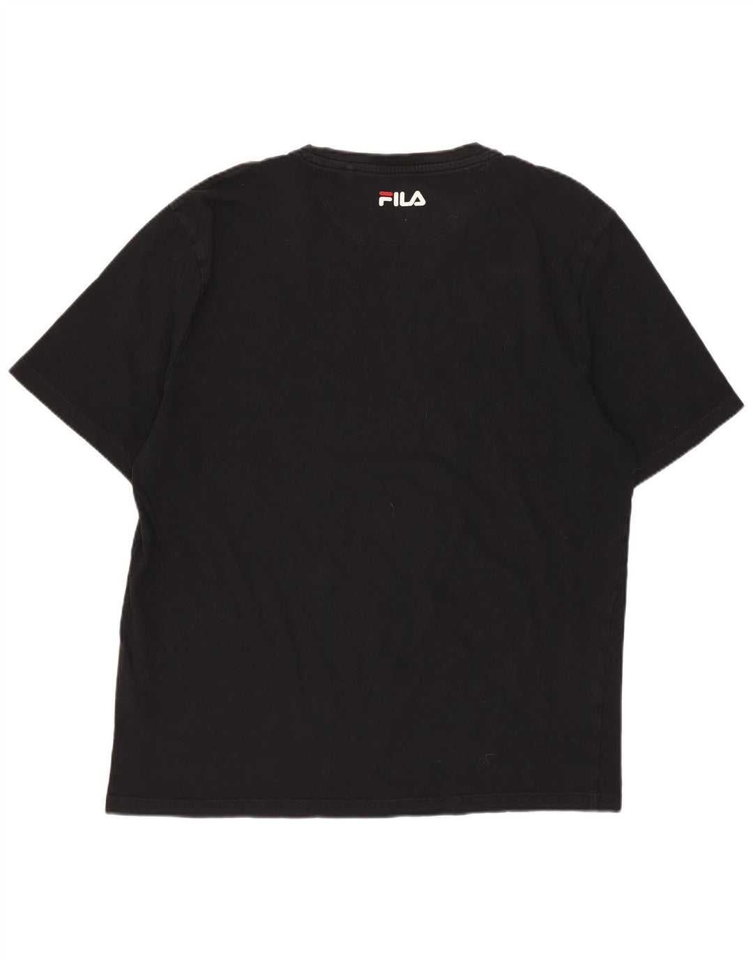 FILA - Camiseta gráfica para hombre, talla grande, color negro