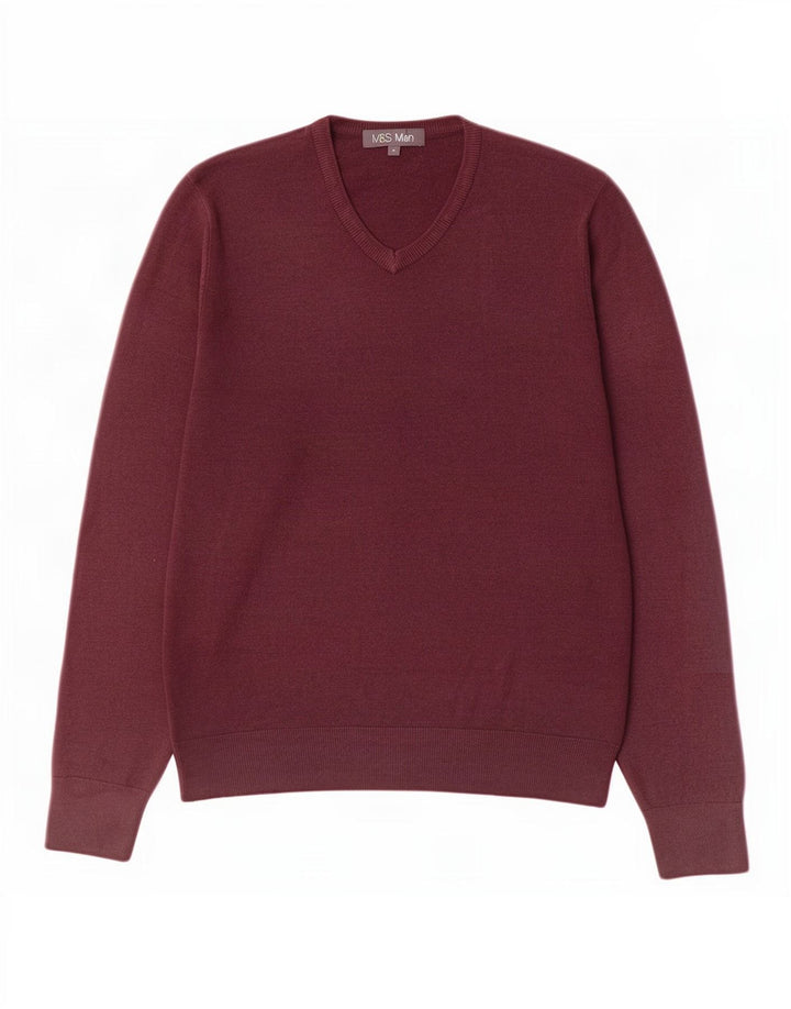Marks & Spencer Suéter con Cuello en V para Hombre Acrílico Marrón Medio
