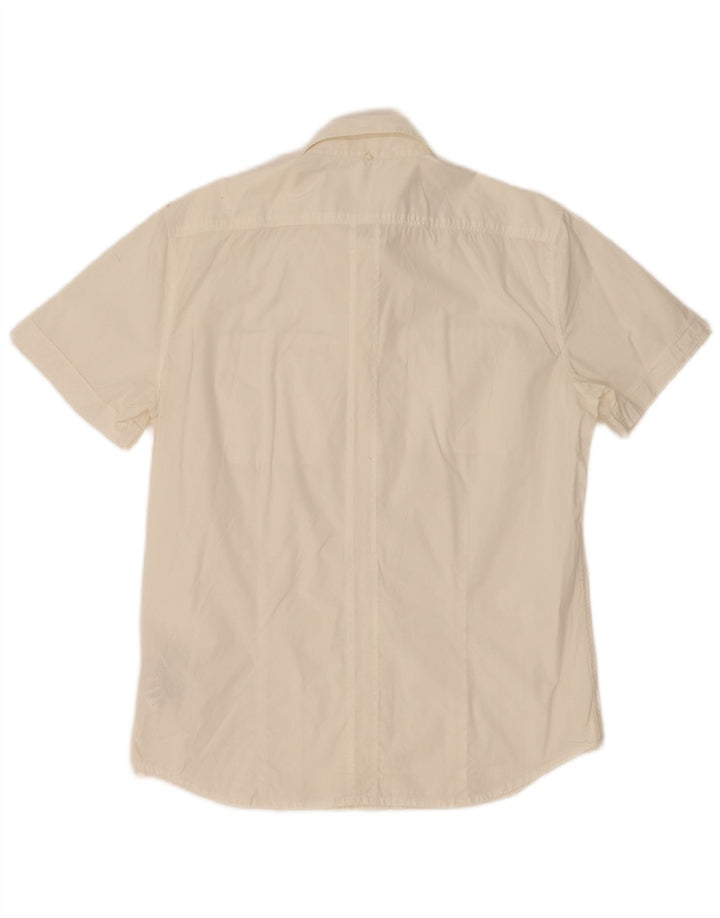 Camisa Gas Hombre Manga Corta XL Algodón Blanco