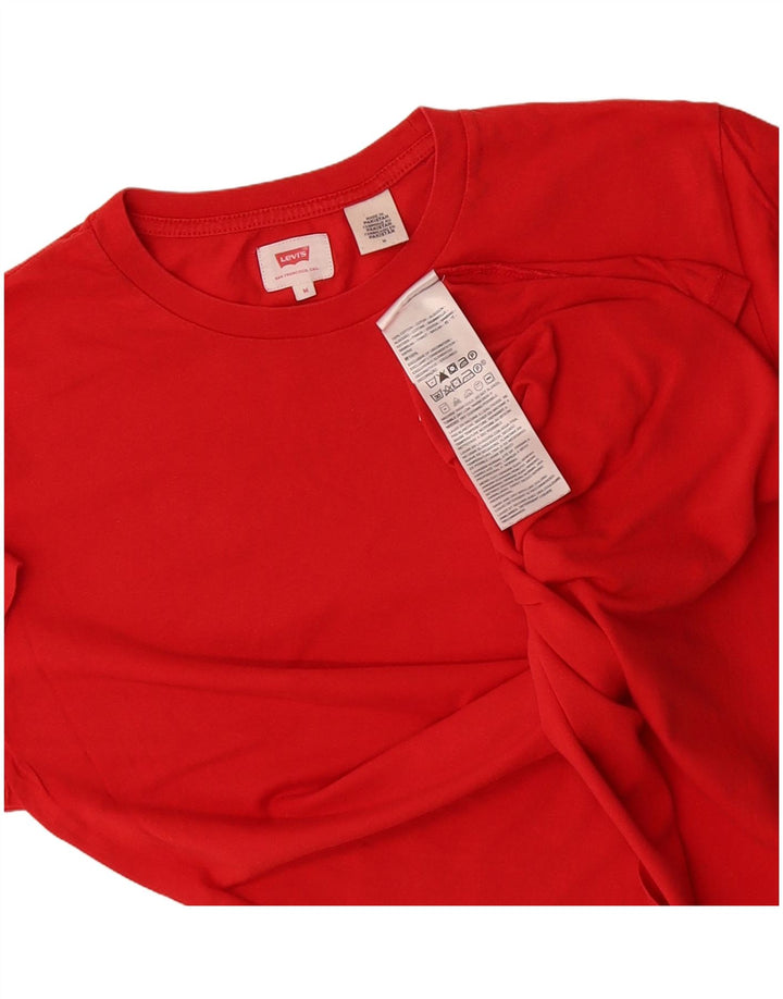 LEVI'S Mens T-Shirt Top Medium Red Cotton