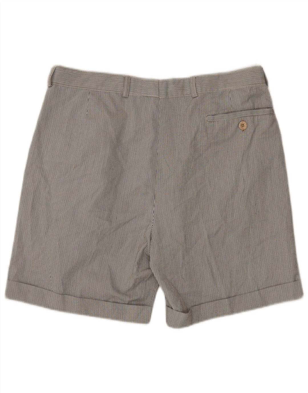 VINTAGE Pantalones cortos chinos pegados para hombre IT 52 XL W34 Pinstripe multicolor