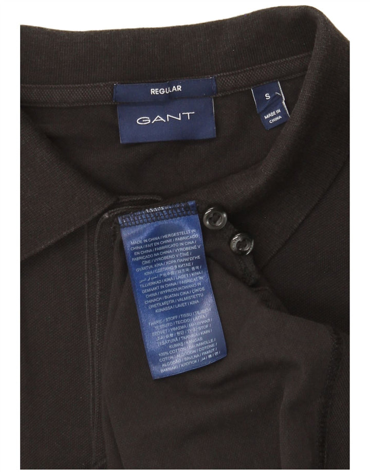 Gant Polo Regular Fit De Algodón Negro Pequeño Para Hombre