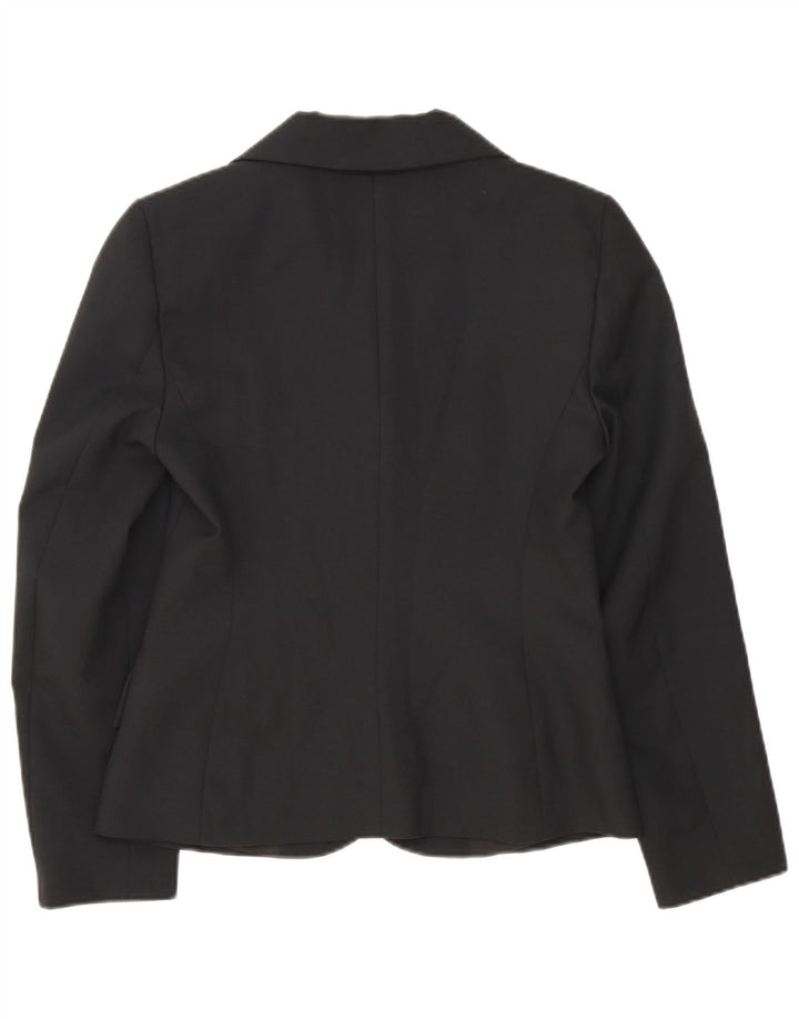 Benetton Mujer Blazer De 3 Botones IT 42 Medium Negro Poliéster