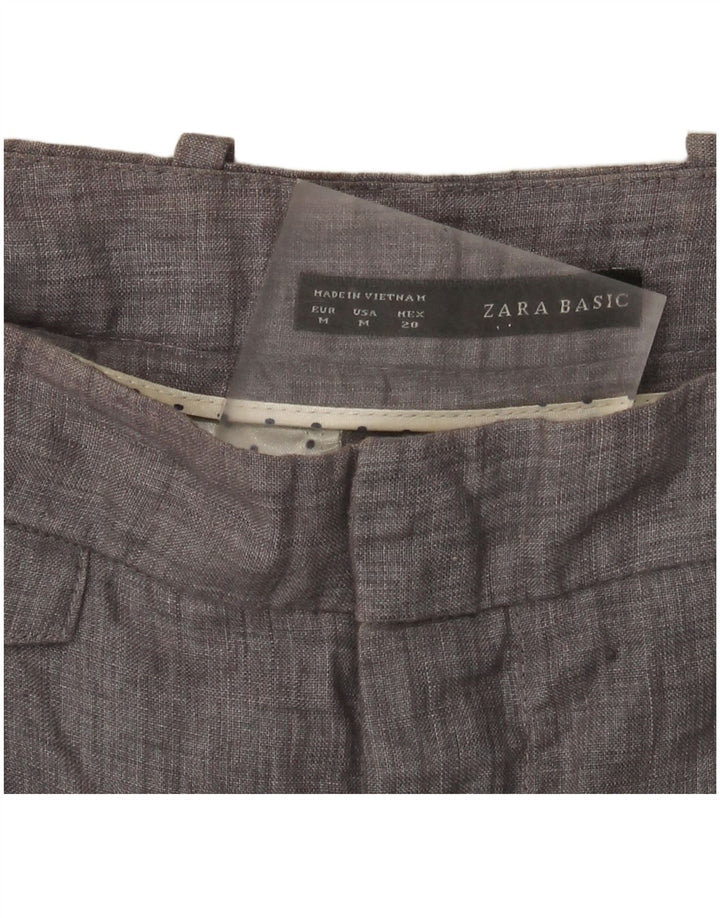 Zara Mujer Pantalón Chino Recto Mediano W28 L27 Gris
