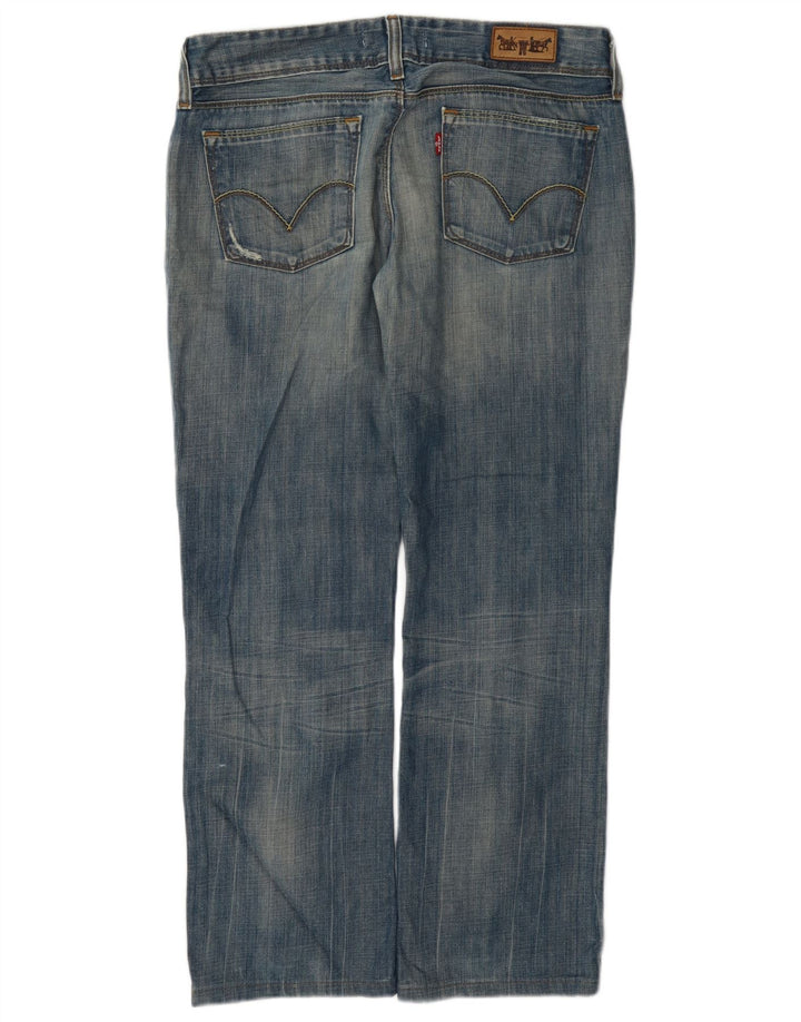 Levi's Mujer 570 Vaqueros Rectos Desgastados W32 L28 Algodón Azul