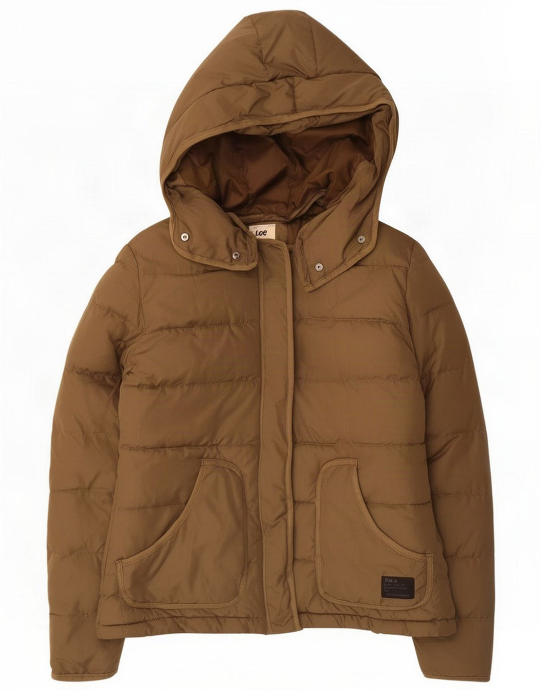 Chaqueta acolchada con capucha Lee para mujer UK 44 Mediana Caqui Poliamida