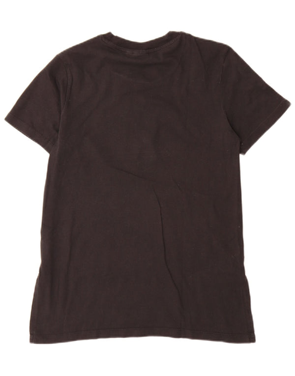 Adidas Camiseta gráfica para mujer Top UK 10 Small Black Cotton