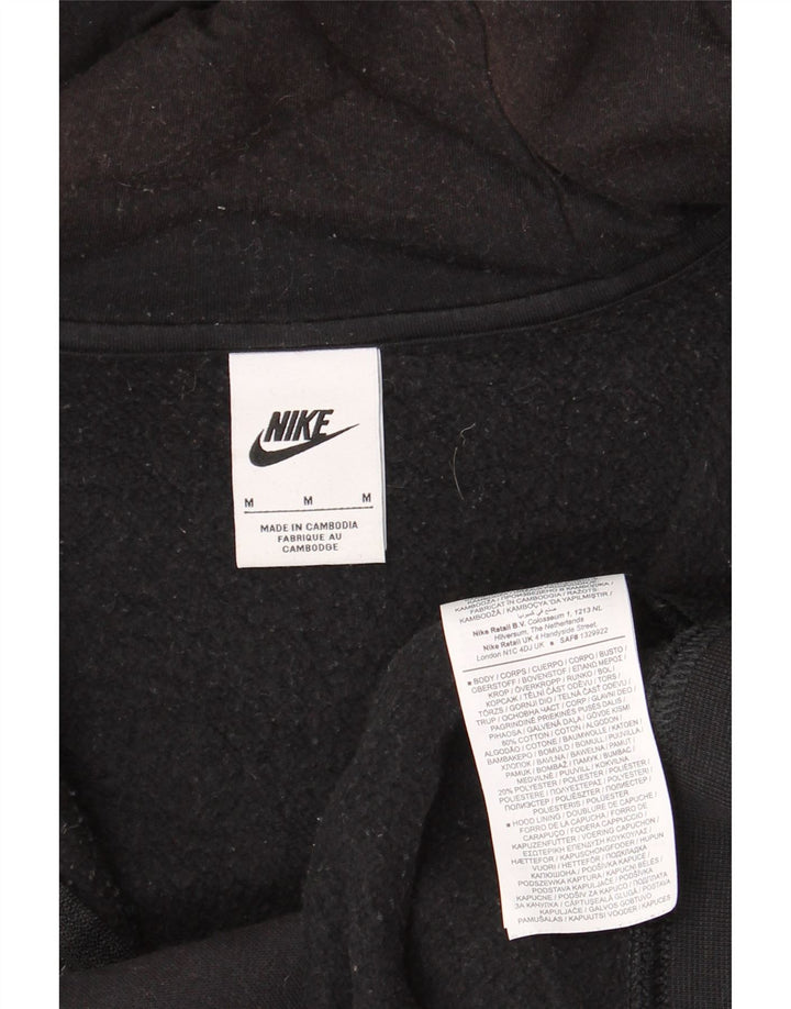 Nike - Sudadera con capucha y cremallera para hombre, tamaño mediano, algodón negro