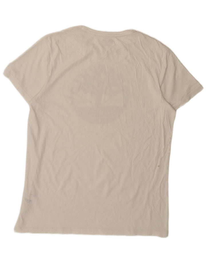 Timberland Camiseta gráfica para hombre Top grande de algodón blanco