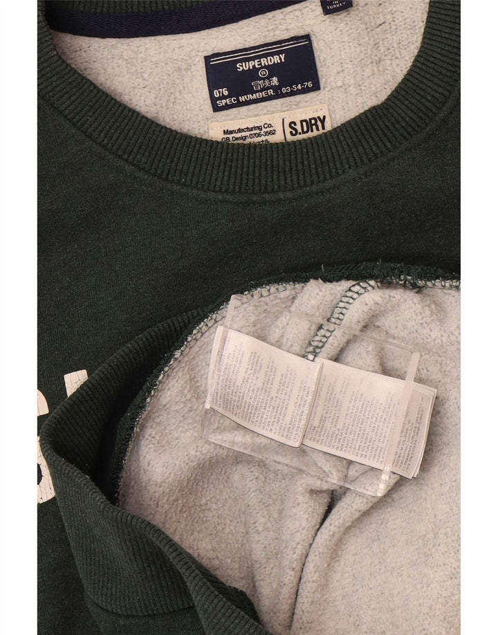 Superdry Sudadera Con Estampado De Hombre, Jersey De Algodón Verde Grande