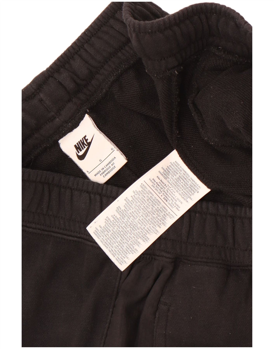 Nike - Pantalones cortos deportivos para hombre, talla grande, algodón negro