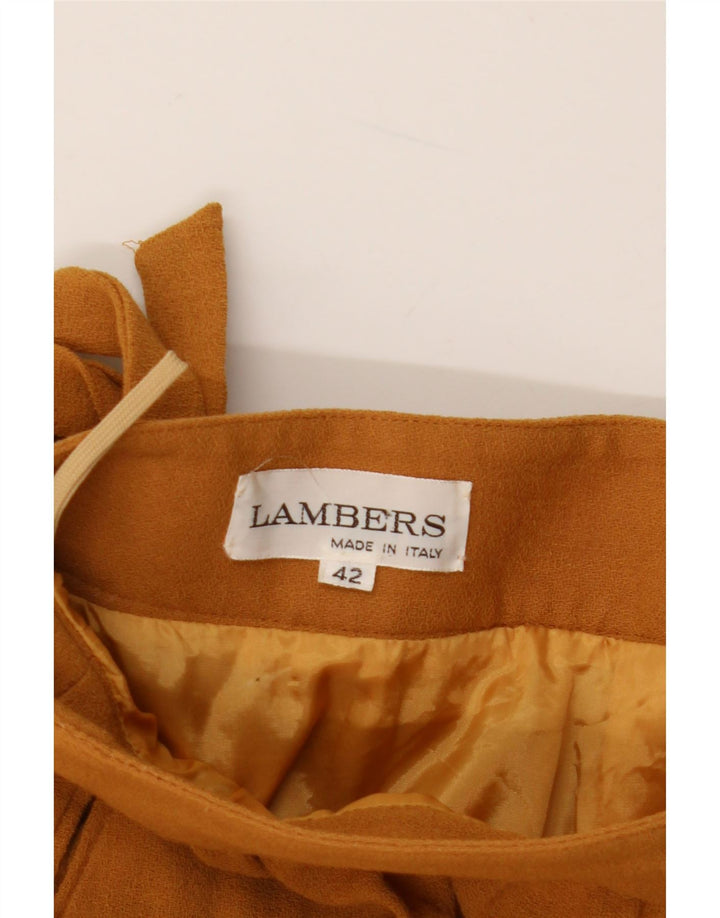 LAMBERS Falda midi para mujer IT 42 Medium W28 Marrón