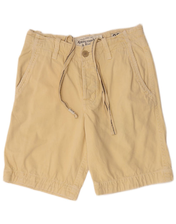 Abercrombie & Fitch Pantalones cortos chinos para hombre W28 Pequeño algodón beige